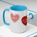 Valentines Coffee Lover Two-Tone Coffee Mugs, 15oz