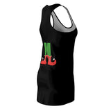 Reindeer Elf Women's Cut & Sew Racerback Dress