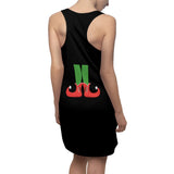 Reindeer Elf Women's Cut & Sew Racerback Dress