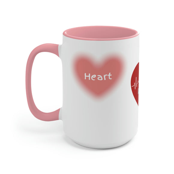 Valentines Coffee Lover Two-Tone Coffee Mugs, 15oz