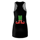 Reindeer Elf Women's Cut & Sew Racerback Dress