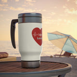 Stainless Steel Travel Mug with Handle, 14oz