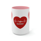 Valentines Coffee Lover Two-Tone Coffee Mugs, 15oz