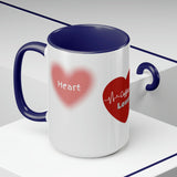 Valentines Coffee Lover Two-Tone Coffee Mugs, 15oz