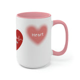 Valentines Coffee Lover Two-Tone Coffee Mugs, 15oz