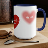 Valentines Coffee Lover Two-Tone Coffee Mugs, 15oz