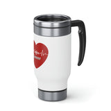 Stainless Steel Travel Mug with Handle, 14oz