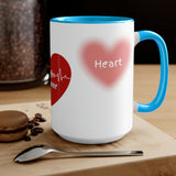 Valentines Coffee Lover Two-Tone Coffee Mugs, 15oz