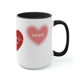 Valentines Coffee Lover Two-Tone Coffee Mugs, 15oz