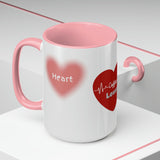 Valentines Coffee Lover Two-Tone Coffee Mugs, 15oz