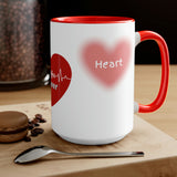 Valentines Coffee Lover Two-Tone Coffee Mugs, 15oz