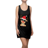 Reindeer Elf Women's Cut & Sew Racerback Dress