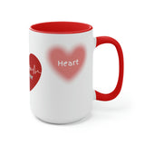 Valentines Coffee Lover Two-Tone Coffee Mugs, 15oz