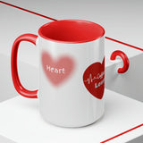 Valentines Coffee Lover Two-Tone Coffee Mugs, 15oz